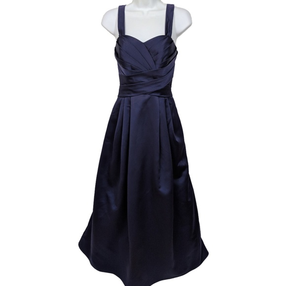 David's Bridal Dresses & Skirts - Satin Eggplant Bridesmaid Dress